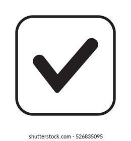 Check  icon. Flat design.