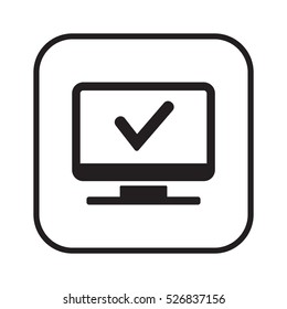 Check  icon. Flat design.