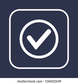 Check  icon. Flat design.