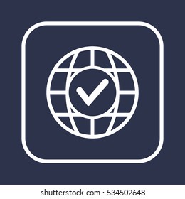 Check  icon. Flat design.