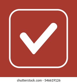 Check  icon. Flat design.