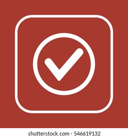 Check  icon. Flat design.