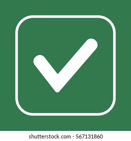 Check  icon. Flat design.