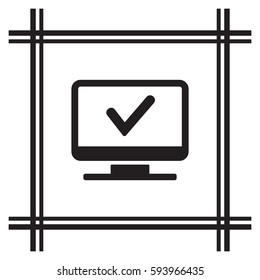 Check  icon. Flat design.