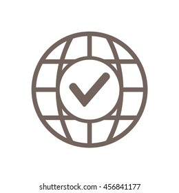 Check  icon. Flat design.  Vector illustration.