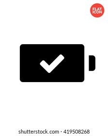 Check Icon Flat Style Isolated Vector Illustration