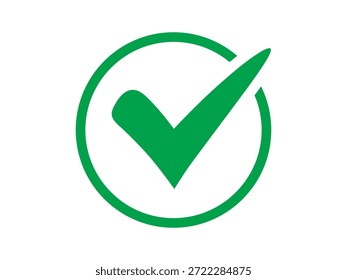 Ícone de Verificação, Tique Verde, Aprovação, OK e Símbolo de Confirmação