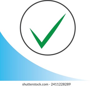 Check icon. green tick mark