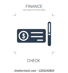 check icon. high quality filled check icon on white background. from finance collection flat trendy vector check symbol. use for web and mobile