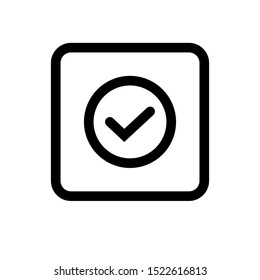 check icon illustration isolated on White background