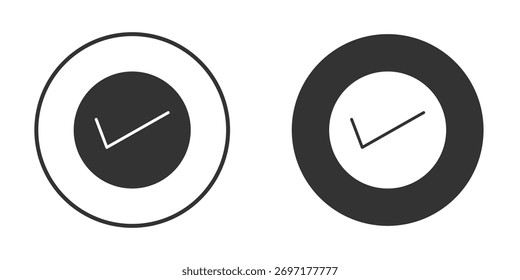 Ilustração do ícone de verificação. Gráficos de vetor de pixel - Vetor.