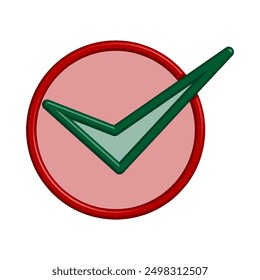 Ilustración de icono de cheque Plantilla de diseño de Vector