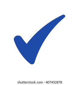 Check  icon,  isolated. Flat  design.