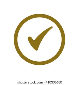 Check  icon,  isolated. Flat  design.