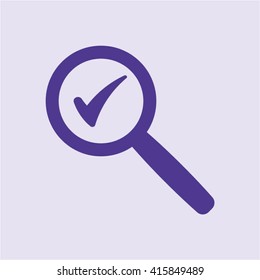 Check  icon,  isolated. Flat  design.