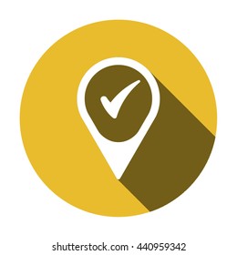 Check   icon,  isolated. Flat  design.