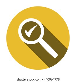 Check  icon,  isolated. Flat  design.