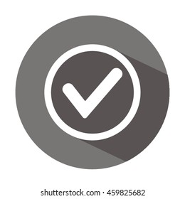 Check    icon,  isolated. Flat  design.