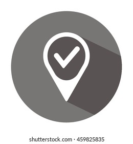Check    icon,  isolated. Flat  design.