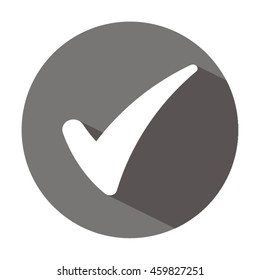 Check   icon,  isolated. Flat  design.