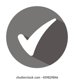 Check    icon,  isolated. Flat  design.