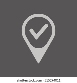 Check  icon,  isolated. Flat  design.