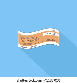Check Icon - Isolated On Blue Background-Vector Illustration,Graphic Design. Business Concept  