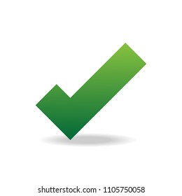 Check icon isolated on white background. Trendy check icon in flat style. Template for web site, app, label, ui and logo. Useful for office poster and placard. Vector illustration, eps 10