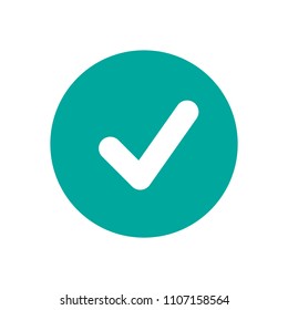 Check icon isolated on white background. Trendy check icon in flat style. Template for web site, app, label, ui and logo. Useful for office poster and placard. Vector illustration, eps 10