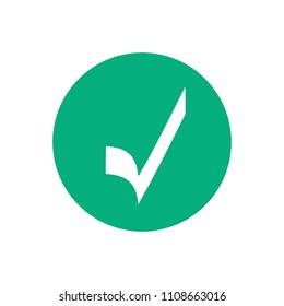 Check icon isolated on white background. Trendy check icon in flat style. Template for web site, app, label, ui and logo. Useful for office poster and placard. Vector illustration, eps 10