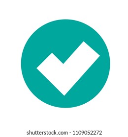Check icon isolated on white background. Trendy check icon in flat style. Template for web site, app, label, ui and logo. Useful for office poster and placard. Vector illustration, eps 10