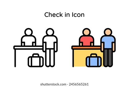 Check in icon  line and line color style.