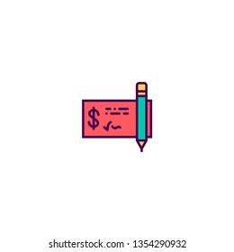 check icon line design. Business icon vector illustration