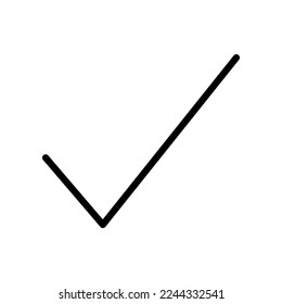 Check icon line isolated on white background. Black flat thin icon on modern outline style. Linear symbol and editable stroke. Simple and pixel perfect stroke vector illustration. 