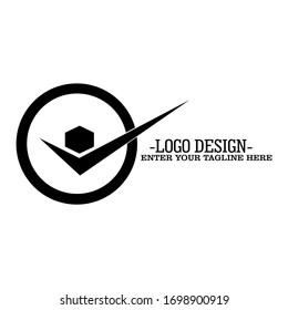 check icon logo design template vector inspiration