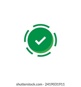 Check icon logo design template isolated illustration
