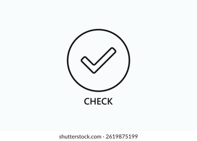 Check Icon Or Logo Isolated Illustration
