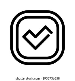 icono de verificación o logotipo símbolo de signo aislado ilustración vectorial de alta calidad estilo negro iconos vectoriales
