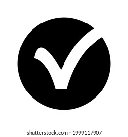 icono de comprobación o logotipo símbolo de signo aislado ilustración vectorial - Colección de iconos vectoriales de estilo negro de alta calidad