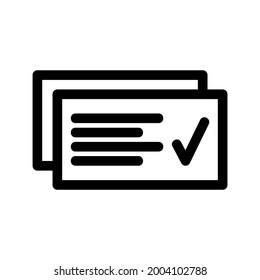icono de verificación o logotipo símbolo de signo aislado ilustración vectorial de alta calidad estilo negro iconos vectoriales
