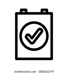 icono de verificación o logotipo símbolo de signo aislado ilustración vectorial de alta calidad estilo negro iconos vectoriales
