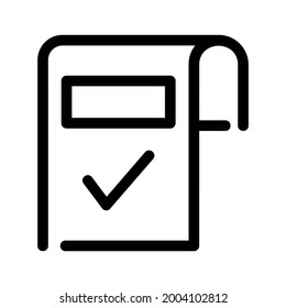 Prüfsymbol oder Logo einzeln auf Zeichen, Vektorgrafik - hochwertige Vektorsymbole in schwarzem Stil
