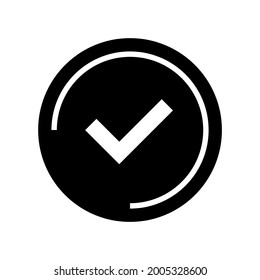 icono de verificación o logotipo símbolo de signo aislado ilustración vectorial de alta calidad estilo negro iconos vectoriales
