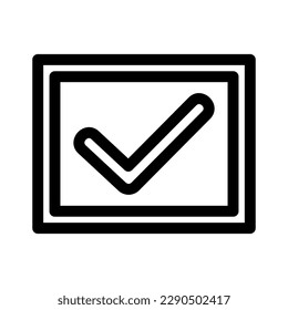 Prüfsymbol oder Logo einzeln auf Zeichen, Vektorgrafik - hochwertige Vektorsymbole in schwarzem Stil