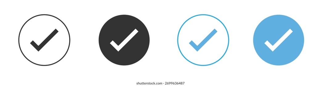 Check icon Logo Template Design set