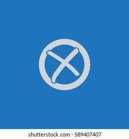 Check icon, no, voting symbol, vector illustration