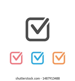 Check icon  on white. vector set