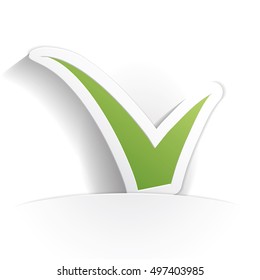 check icon paper style full vector