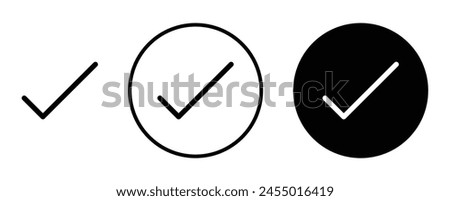 Check Icon Set. Collection of Checkmarks for Acceptance, Verification, or Completion.
