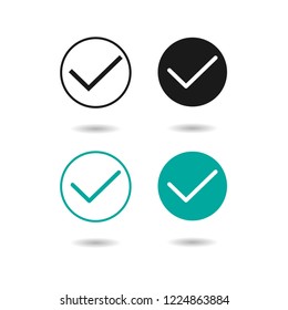 Check icon set design template. Vector illustration